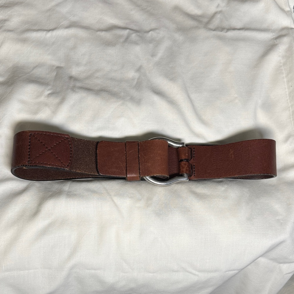 Retired “Brave Leather” Brown Leather Bridle Women's Belt